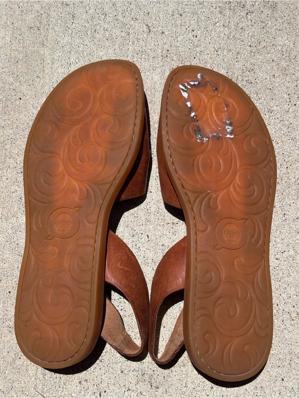 Born Inlet Slingback Sandals Women 10 M  Brown Leather Boho Comfort Flat B19 - Picture 7 of 12